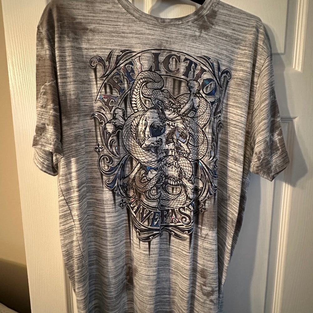 Adidas Men's Gray Graphic T-Shirt